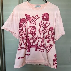 Pink graphic tee